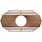 Ekena Millwork Chrysler Wood Fretwork Pierced Ceiling Medallion, Walnut, 26"W x 13"H x 6 7/8"ID x 3/8"T CMWP26X13X0375CSWA - alternate 1